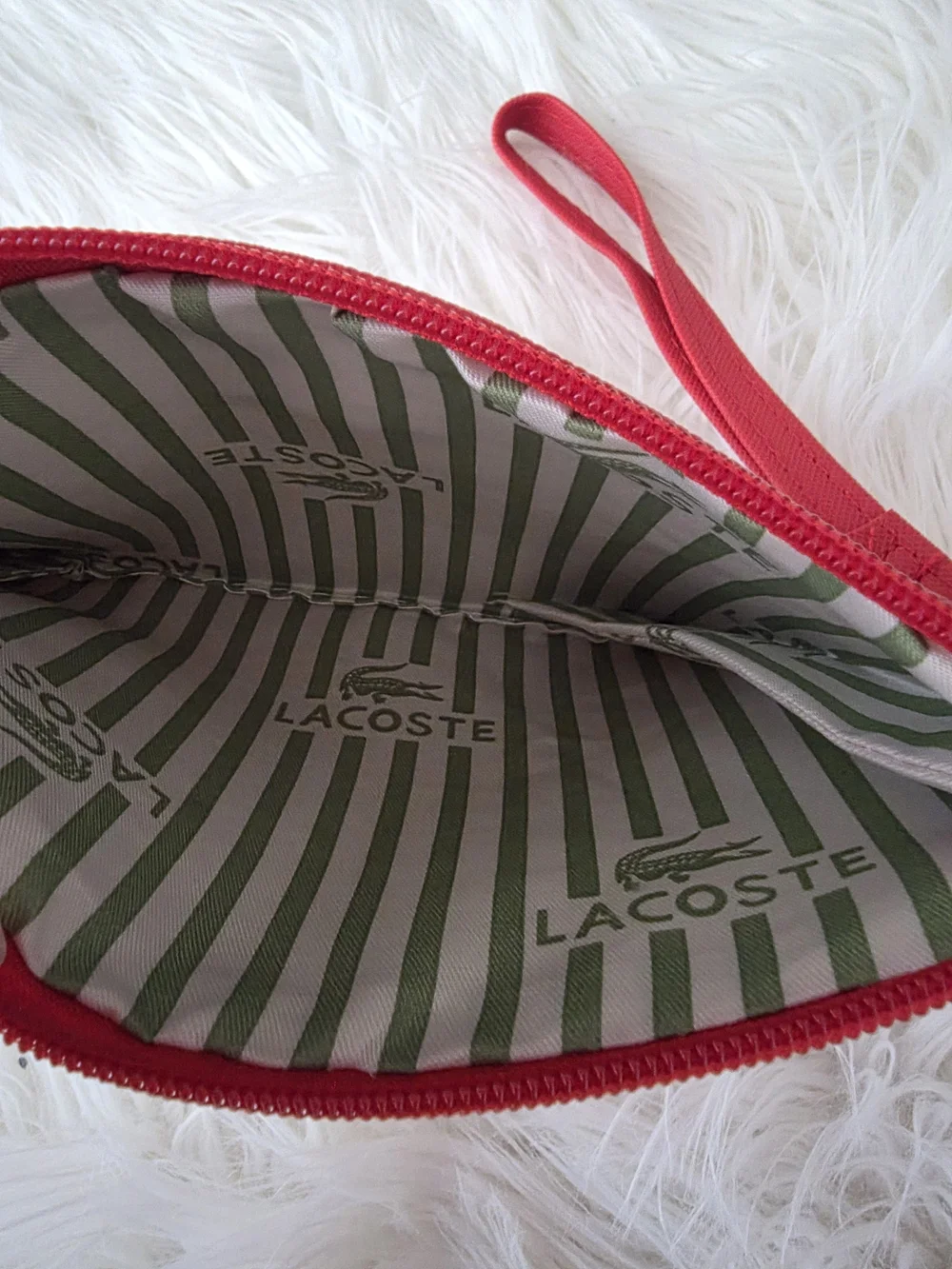 Lacoste Red Wristlet Clutch - Sleek Everyday Carry